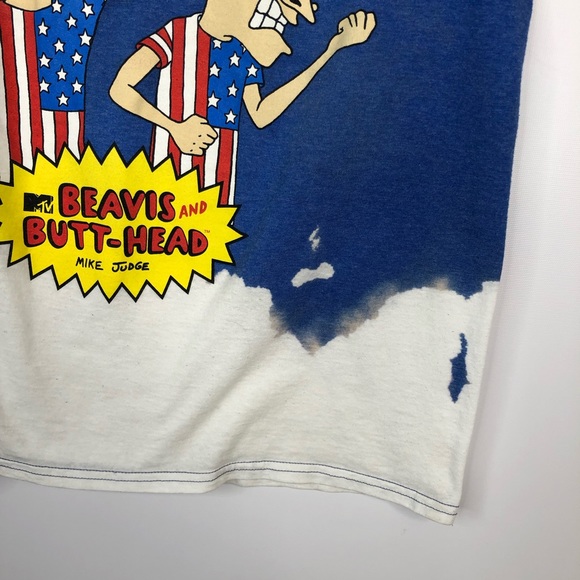 Beavis and Butthead Bleach Dipped Distressed Tee - Picture 4 of 7